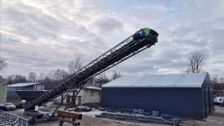 Belt conveyor on wheels