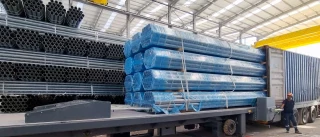 Steel pipe unloading