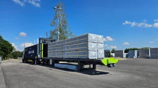 Automated container loading system in action