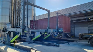 Two container tilter unloaders